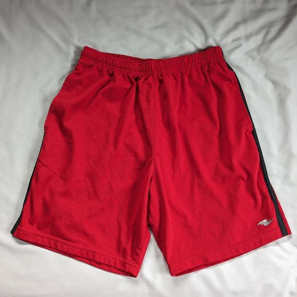Red Mesh Basketball Shorts - Picture 1 of 4